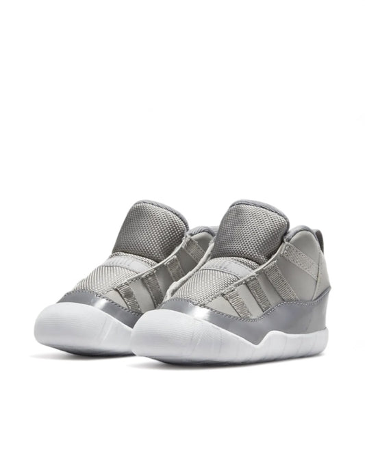 Air Jordan 11 Crib Bootie - White Gris