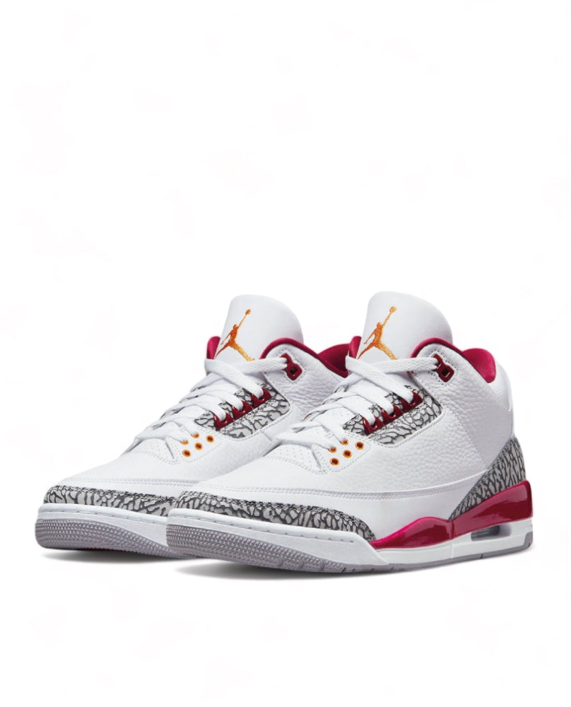 Air Jordan 3 Retro - Weiß Kardinalrot